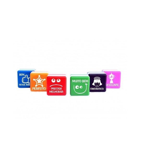 Pack 6 Sellos De Motivación en Portugués Sellos Motivacionales Para Profesores de Portugués - CoolBox