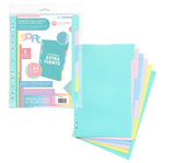 Separadores Para Carpetas A4 6 Posiciones Extra Fuertes De Polipropileno Colores Pastel - Carchivo