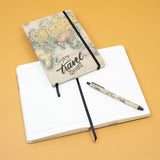 Set De Papelería Libreta + Bolígrafo Travel Mapa - I-Total