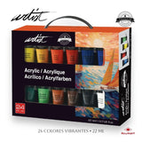 Set pinturas acrilicas 24 colores 22 ml Artist disponible en papeleria Badajoz Be To Be Menacho y Valdepasillas