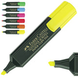 Subrayador Faber Castell Textliner 48 fluorescente con punta biselada para estudio en papeleria Badajoz