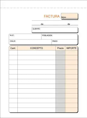 Talonario de facturas duplicado Loan T-63 cuartilla autocopiante en papeleria Badajoz disponible en Be To Be Menacho y Valdepasillas