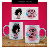 Taza de ceramica Mafalda Despeinada Hora del Cafe Grafoplas 330 ml disponible en papeleria en Badajoz para desayuno y regalos
