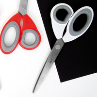 Tijeras de Oficina de Metal de 22 cm Tijeras De Oficina De Acero Inoxidable Con Puntas Redondas Ergonómicas Color Blanco - Milan