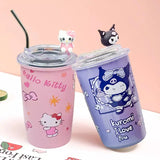 Vaso Termo Taza Térmica con Tapa de Personajes en Acero Inoxidable con Pajita Inox 440 ml - SE