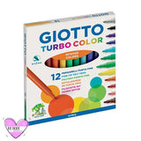 Rotuladores De Colores Turbo Color Lavables 12 Colores - Giotto
