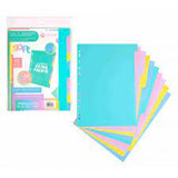Separadores Para Carpertas 10 Posiciones Colores Pastel Extrafuertes Polipropileno Plástico A4 - Carchivo