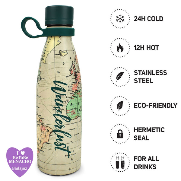 Botella Térmica De Acero Inoxidable Travel Wanderlust 500 ml - Legami