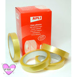 cinta adhesiva apli 66m x 19mm transparente en papeleria badajoz – disponible en be to be menacho y valdepasillas