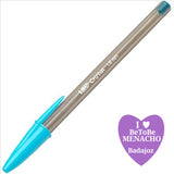 Boligrafo BIC Cristal Fun turquesa 1.6 mm disponible en papeleria en Badajoz