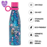 Botella termica de acero inoxidable Flora 500 ml Legami disponible en papeleria en Badajoz 