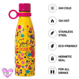 Botella termica de acero inoxidable Soul Full Of Sunshine 500 ml Legami Milano disponible en papeleria en Badajoz