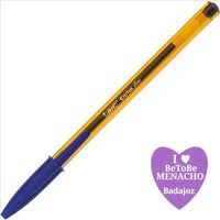 Bolígrafo Bic Naranja Cristal Original Fine Color Azul 0,8 mm - Bic