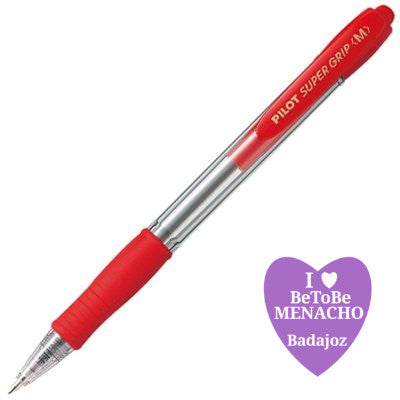 Bolígrafo Pilot Super Grip M Rojo 1.0 Medium - Pilot