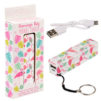 - 𝟰𝟱% - Batería Portátil USB / Power Bank Flamencos Llavero