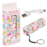 - 𝟰𝟱% - Batería Portátil USB / Power Bank Flamencos Llavero