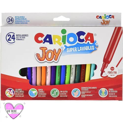 Crayola 24 rotuladores lavables de punta fina surtidos para el ocio  escolar, de colores /