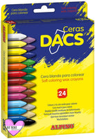 Alpino Ceras Blandas Dacs ( 24 Colores ) - Estuche Con 24 Ceras De Colores Blandas Dacs - Alpino