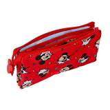 Estuche / Portatodo De Tres Compartimentos Mickey Happy Smiles