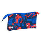 Estuche / Portatodo De Tres Compartimentos Spiderman Marvel