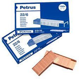 Caja 1000 Grapas  22-6 Cobreadas - Petrus