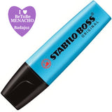 Marcador STABILO Boss Original azul fluorescente disponible en papeleria en Badajoz para estudiar subrayar y organizar
