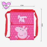 Saquito Mochila Peppa Pig Corazones