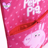 Saquito Mochila Peppa Pig Corazones