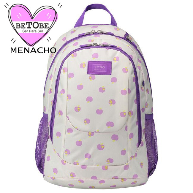 Mochila Escolar Grande Eso Bachillerato Totto Manzanas Be To Be Menacho