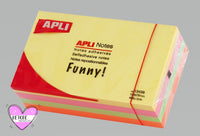 Notas Adhesivas Apli Funny Brillante - 125x75 mm - 400 unds