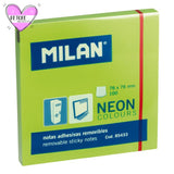 Notas Adhesivas Verde Neón 76x76 mm 90 Unidades - Milan