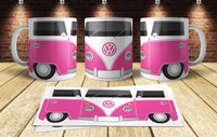 Taza De Cerámica - Wolks T1 Camper Van Rosa