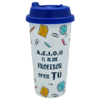 Vaso Termo Taza Térmica Para Café Viaje Oficinaa, e, i, o, u, El Mejor Profesor Eres Tú - Apapachar