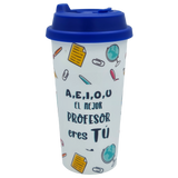 Vaso Termo Taza Térmica Para Café Viaje Oficinaa, e, i, o, u, El Mejor Profesor Eres Tú - Apapachar