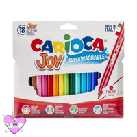 Carioca Rotuladores De Colores Superlavables Punta Fina ( 18 Colores ) - Jovi