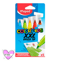 Maped Rotuladores Maped 5 Colores Punta Pincel Llenado Rápido