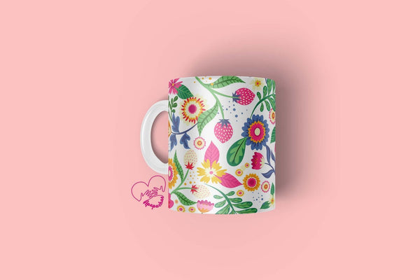 Taza De Cerámica Jardín De Primavera