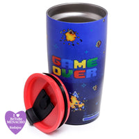 Taza Térmica De Viaje - Reutilizable En Acero Inoxidable- Game Over Arcade - 550 ml - Puckator