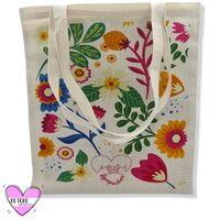 Tote Bag Ecológica De Yute Jardín De Primavera