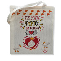 Tote Bag Ecológica De Yute Te Quiero Pató La Vida