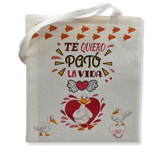 Tote Bag Ecológica De Yute Te Quiero Pató La Vida