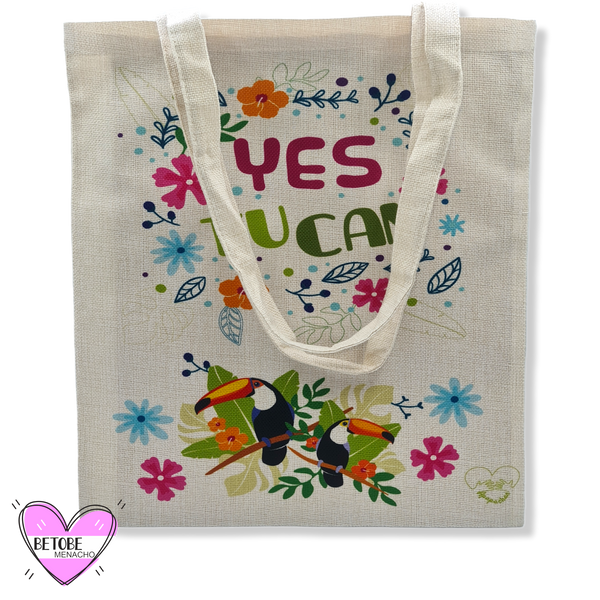 Tote Bag Ecológica De Yute Yes Tucán