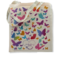Tote Bag Ecológica De Yute Mariposas De Colores