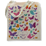 Tote Bag Ecológica De Yute Mariposas De Colores