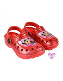 Chanclas / Zuecos Playa Piscina Rojo Brillantina Minnie Mouse